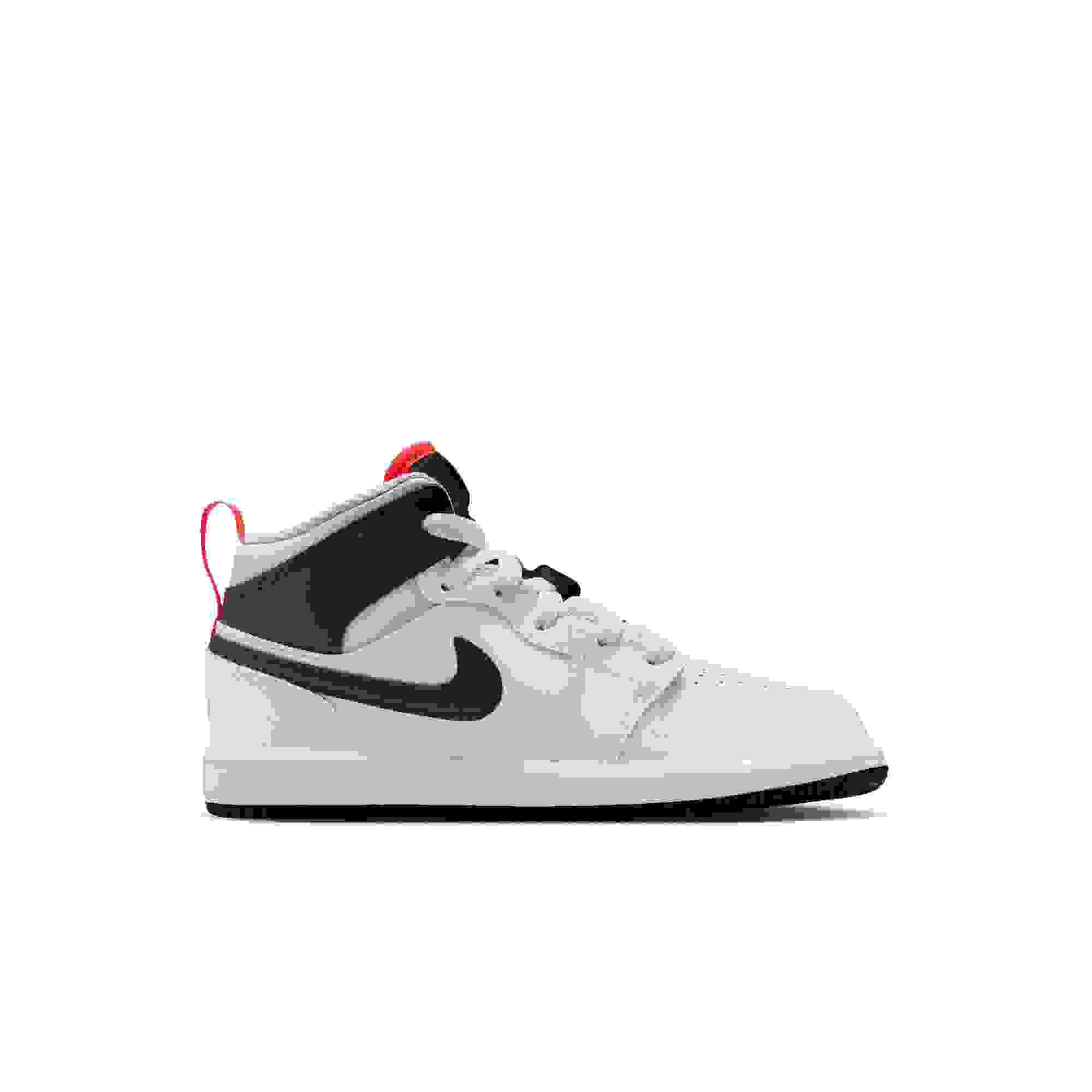 Jordan 1 Mid Preschool Boys' "Summit White/Black/Infrared 23" Shoe